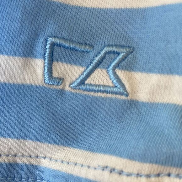 NWT Cutter & Buck Blue & White 3/4 sleeve Top Large - Picture 7 of 7